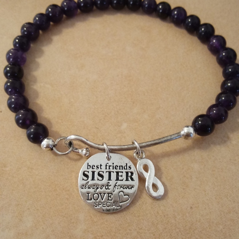 🍁Best Friends Sisters Sterling Beaded Bracelet